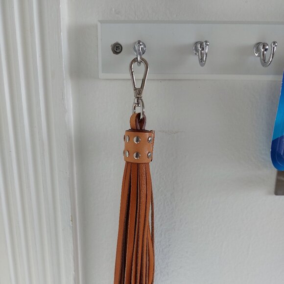 Cavalcanti Leather Tassel Handbag Charm Clip On Accessory Nice Bag Charm - Picture 1 of 6
